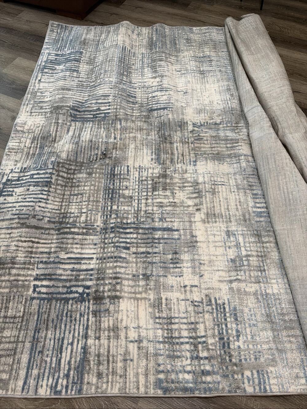 Nourison 8x10 Area Rug Gray Blue Large Carpet Modern Indoor Floor Rug